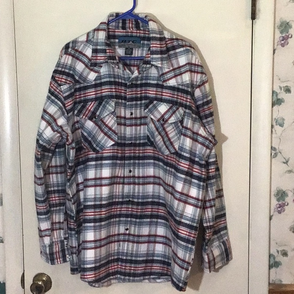 Men’s BTC Bay Trading Co. western-style flannel shirt